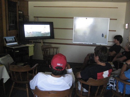 Debriefing at the US Youth Match Racing camp © Dave Perry